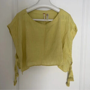 Free People Yellow Crop Top